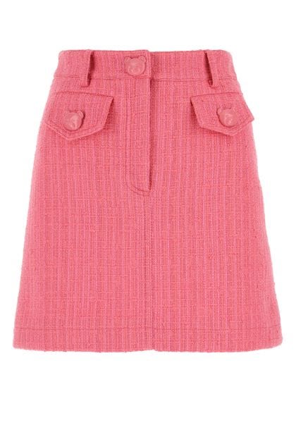 Pink tweed mini skirt 