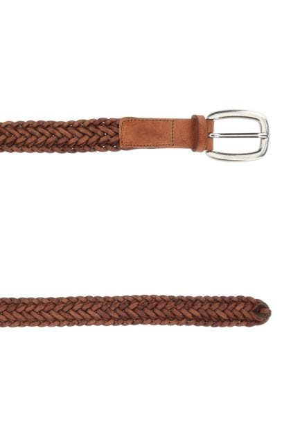 Brown leather Huston belt