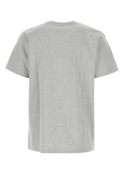Melange grey cotton S/S American Script t-shirt
