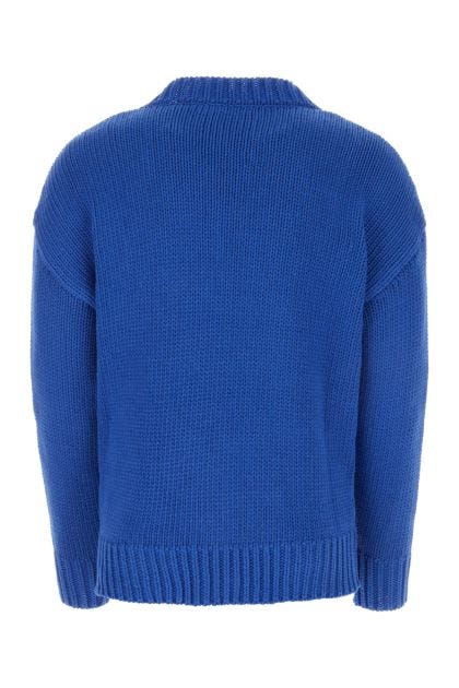 Blue cotton and polyester sweater
