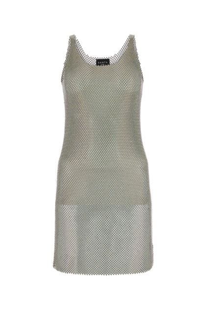 Dove grey mesh mini dress