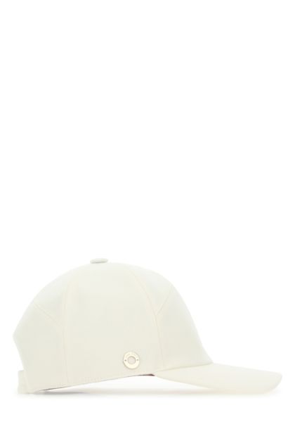 Ivory cashmere blend baseball cap 