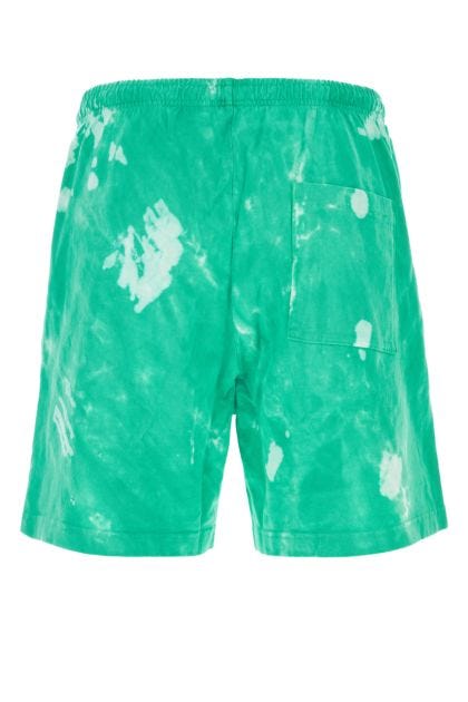 Green cotton bermuda shorts