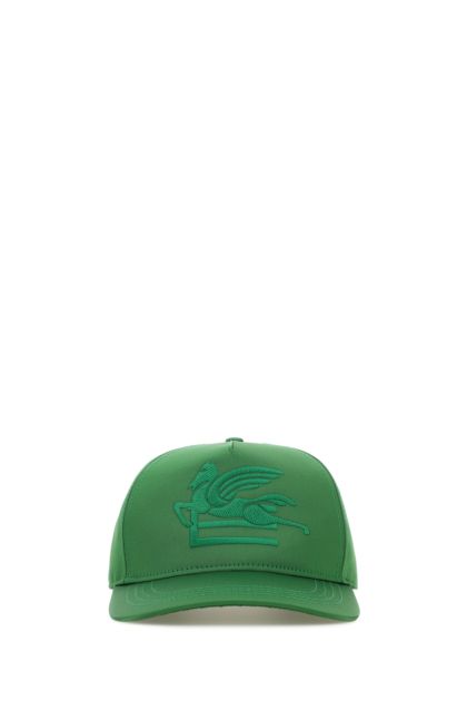 Grass green satin baseball cap