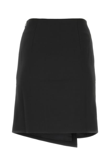 Black stretch polyester blend skirt