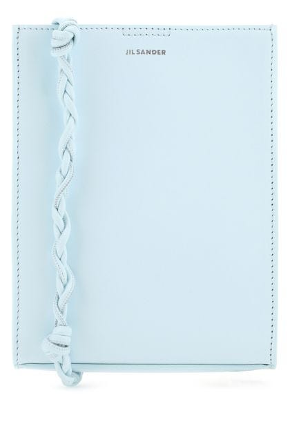 Pastel light-blue leather small Tangle shoulder bag