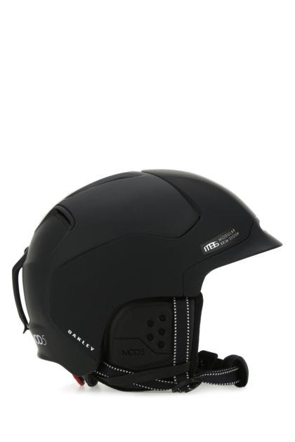 Black snow helmet