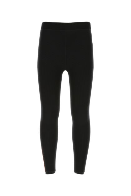 Black nylon stretch leggings 