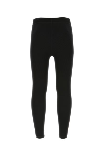 Black nylon stretch leggings 