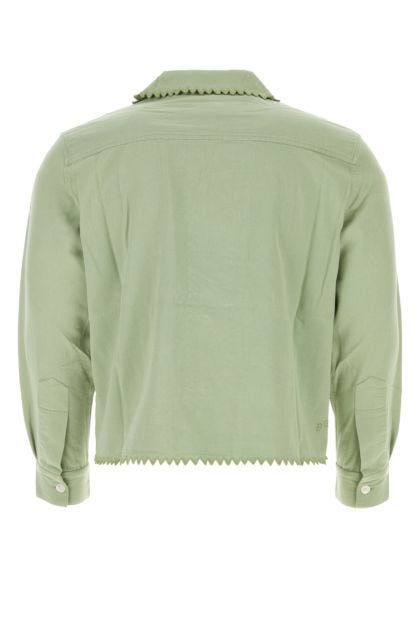 Camicia in cotone verde salvia