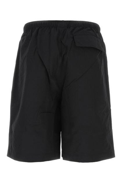 Black nylon swimming shorts