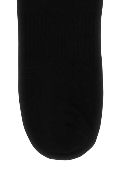 Black stretch cotton blend socks 