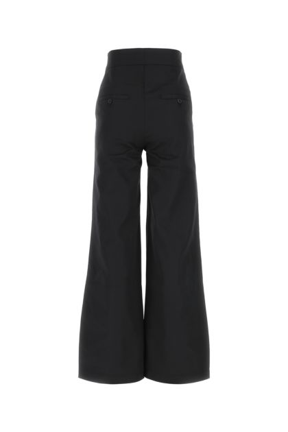 Black polyester blend pant