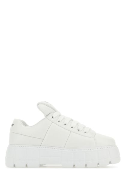 White nappa leather sneakers 