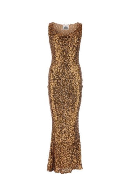 Bronze sequins Liz long dress