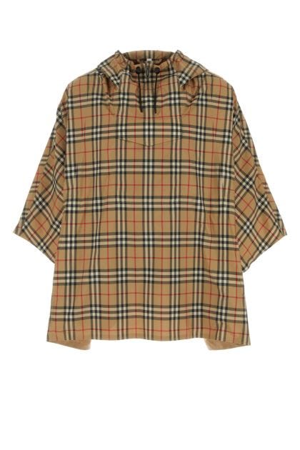 Embroidered polyester Check poncho