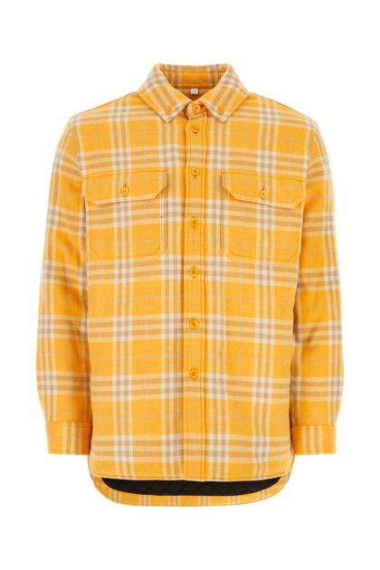 Embroidered flannel oversize shirt