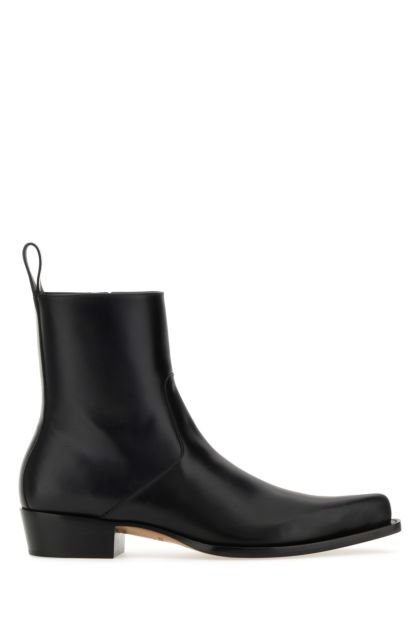 Black leather Ripley ankle boots