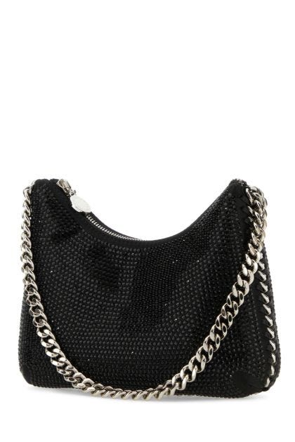 Black satin mini Falabella handbag 