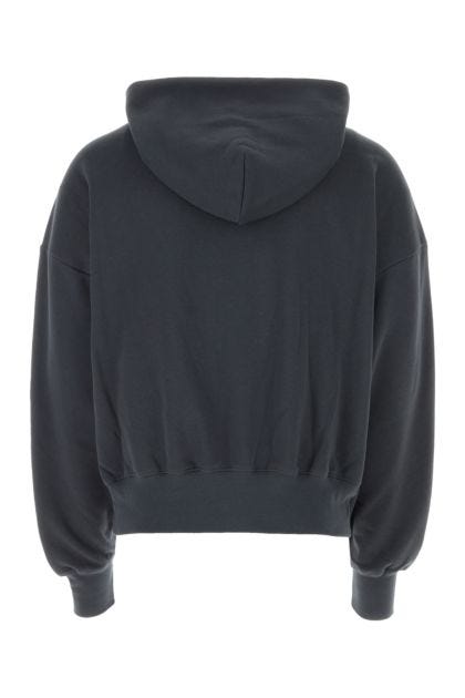 Charcoal cotton blend oversize sweatshirt