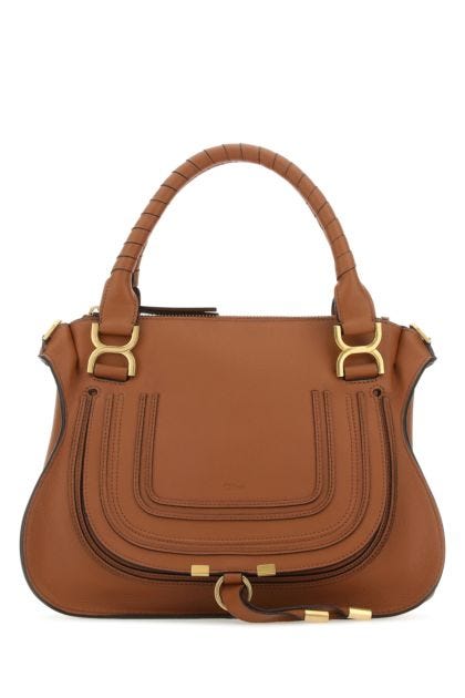 Brown leather medium Marcie handbag 