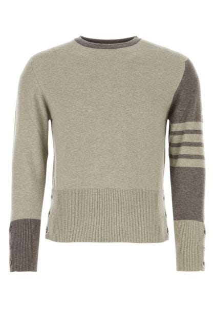 Two-tone cashmere sweater 