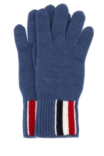 Air force blue wool gloves