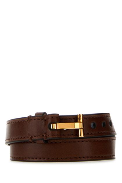 Brown leather bracelet 