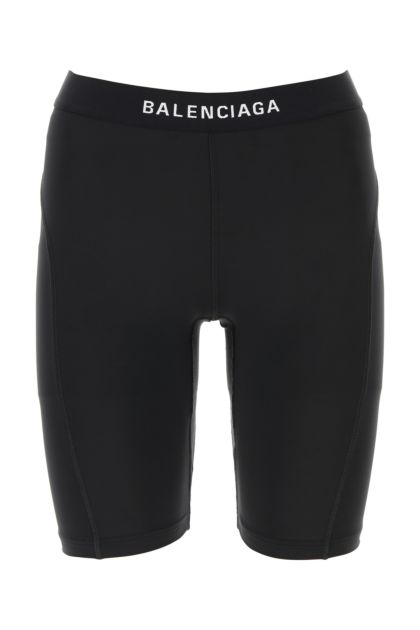 Black stretch polyester leggings