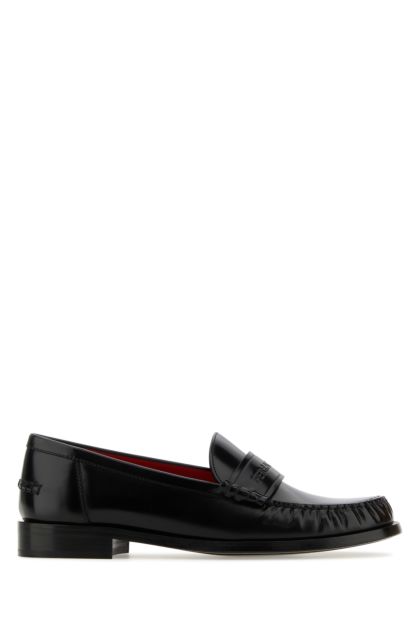 Black leather Irina loafers