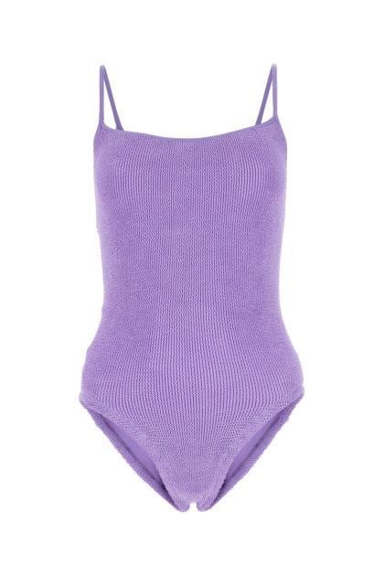 Lilac stretch nylon Pamela swimsuit