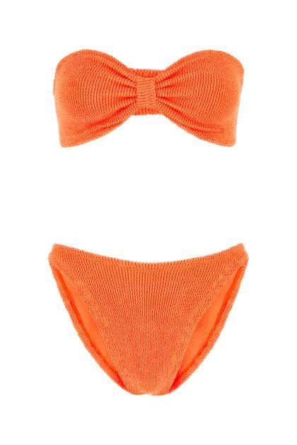 Orange stretch nylon Jean bikini 