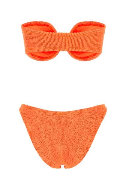 Orange stretch nylon Jean bikini 