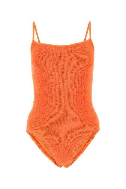 Orange stretch nylon Pamela swimsuit