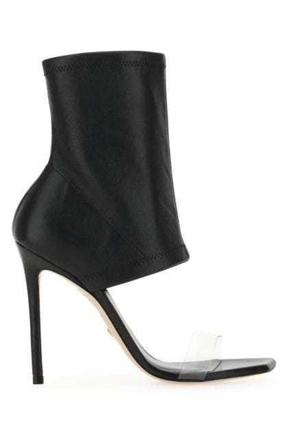 Black nappa leather Frontrow ankle boots