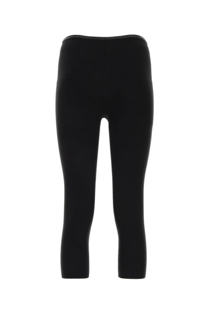 Black stretch nylon leggings