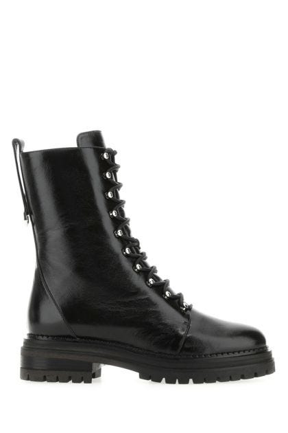 Black leather sr Joan ankle boots