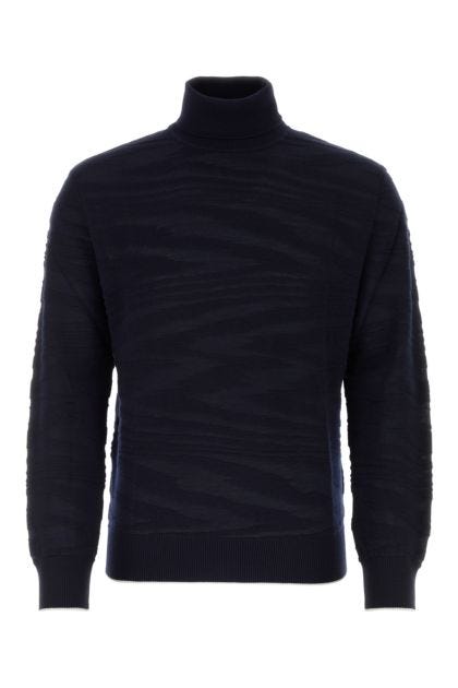 Midnight blue wool blend sweater 
