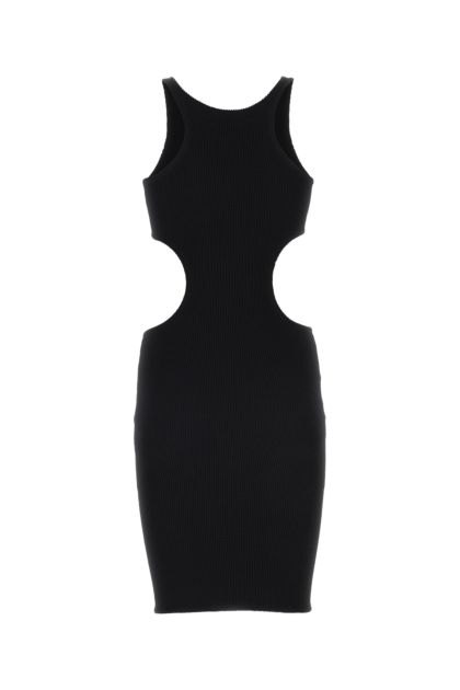 Black stretch nylon Ele mini dress
