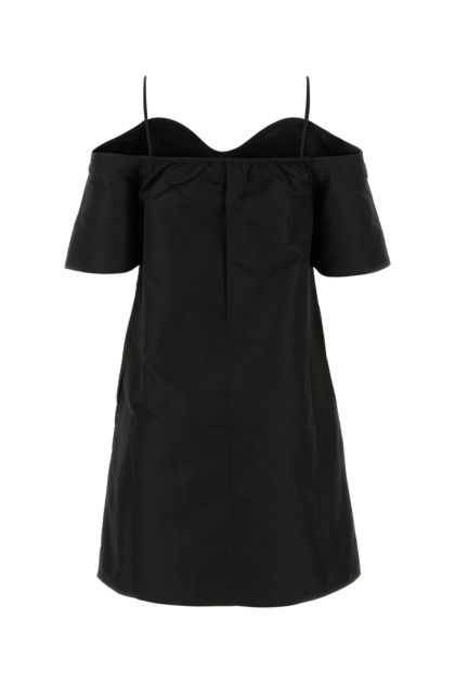 Black polyester mini dress