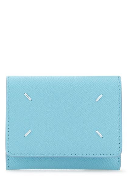 Light-blue leather wallet