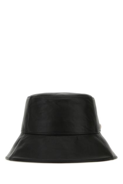 Black nappa leather Witney bucket hat