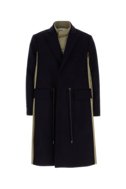 Black Wool Melton Coat