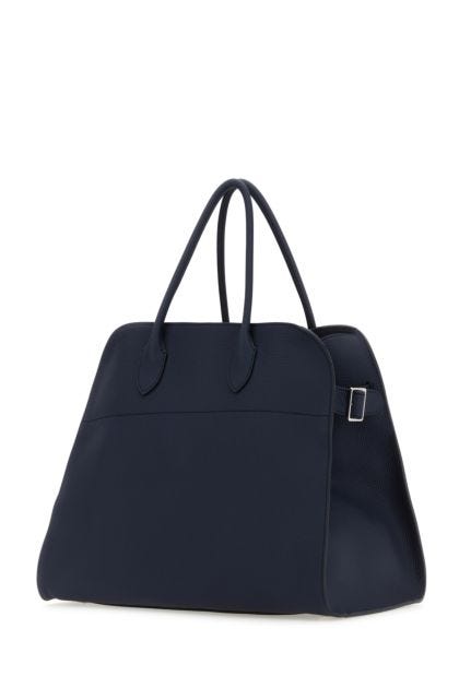 Navy blue leather Margaux handbag