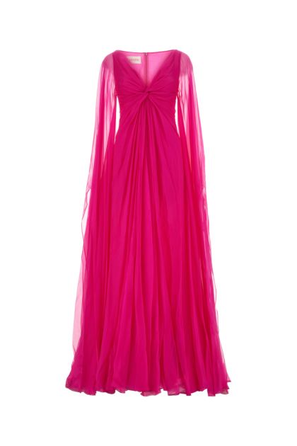 Pink PP chiffon long dress