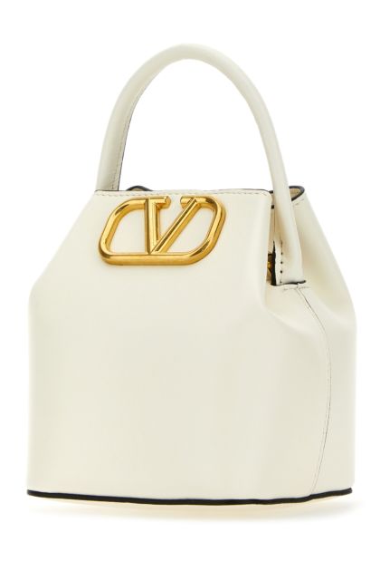 Ivory leather VLogo handbag