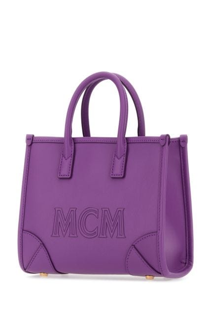 Light purple leather mini München handbag 
