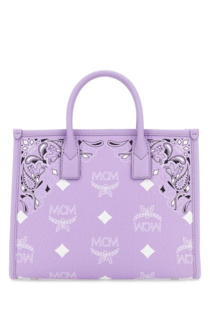 Lilac canvas small München handbag