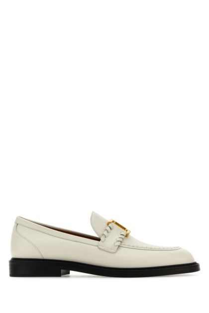 White leather Marcie loafers