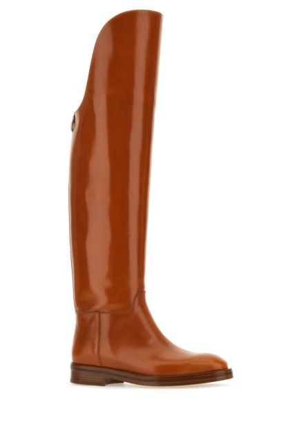Caramel leather Equestran boots